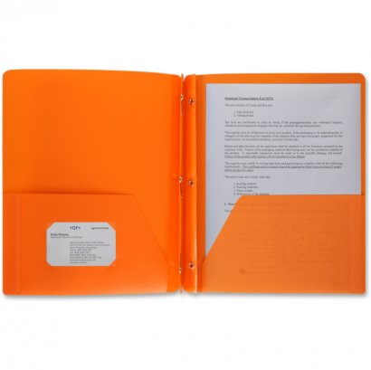 3-Hole Punched Poly Portfolios 20889