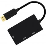 4XEM 3 In 1 DisplayPort to HDMI DVI VGA Adapter 4XDPHDMIDVIVGA