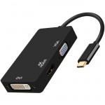 4XEM 3 in 1 USB Type C Hub To HDMI DVI VGA Adapter 4XUSBCHDMIDVIVGA