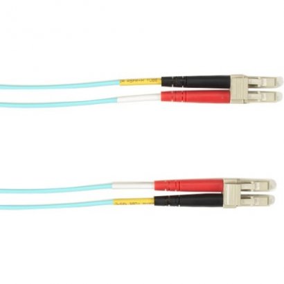 Black Box 3-m, LC-LC, 50-Micron, Multimode, PVC, Aqua Fiber Optic Cable FOCMR50-003M-LCLC-AQ