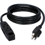 QVS 3-Outlet 3-Prong 10ft Power Extension Cord PC3PX-10