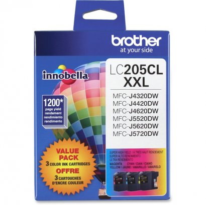 Brother 3-Pack Ink Cartridges LC2053PKS