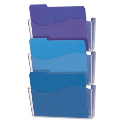 UNV53682 3 Pocket Wall File Starter Set, Letter, Clear UNV53682