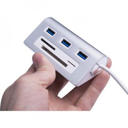 Sabrent 3 Port USB 3.0 Hub with CF/SD/TF Card Reader HB-MACR