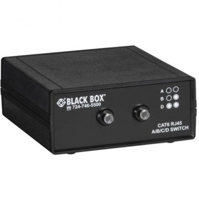 Black Box 3-to-1 CAT6 10-GbE Manual Switch (ABCD) SW1031A