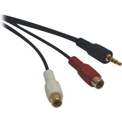 3.5 mm Mini Stereo to 2 RCA Audio Y Splitter Adapter Cable (M/F), 6 in P315-06N