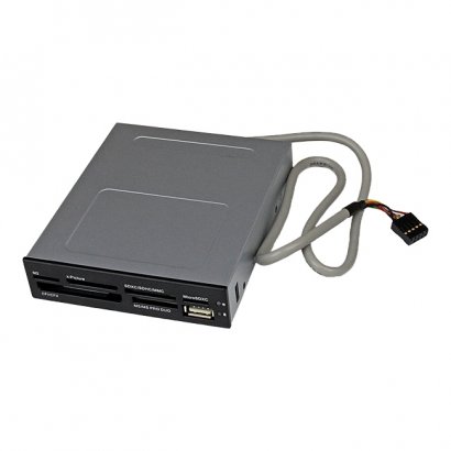 StarTech.com 3.5in Front Bay 22-in-1 USB 2.0 Internal Multi Media Memory Card Reader - Black 35FCREADBK3