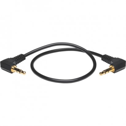 Tripp Lite 3.5mm Mini Stereo Audio Cable with two Right Angle plugs (M/M) 1-ft. P312-001-2RA