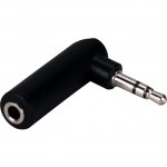 QVS 3.5mm Mini-Stereo Male to Female Right Angle Audio Adaptor CC400-MFA