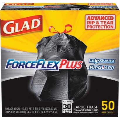 Glad 30-gal ForceFlexPlus Drawstring Bags 78997