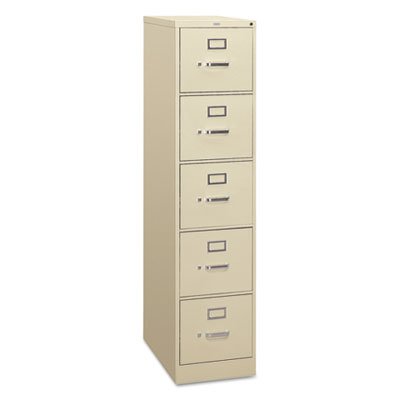 HON 310 Series Five-Drawer, Full-Suspension File, Letter, 26-1/2d, Putty HON315PL