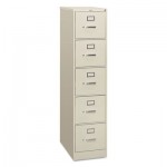 HON 310 Series Five-Drawer, Full-Suspension File, Letter, 26-1/2d, Light Gray HON315PQ