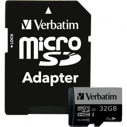 32GB Pro 600X microSDHC Memory Card with Adapter, UHS-I U3 Class 10 47041