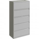Lorell 36" Silver Lateral File - 5-Drawer 00040