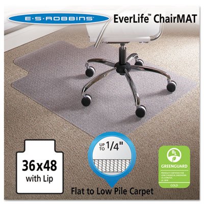 ES Robbins 36 x 48 Lip Chair Mat, Task Series AnchorBar for Carpet up to 1/4 ESR120023