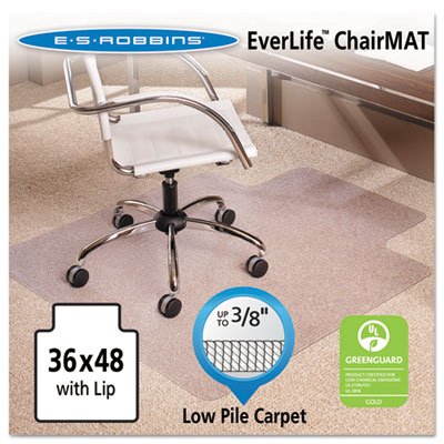 ES Robbins 36x48 Lip Chair Mat, Multi-Task Series AnchorBar for Carpet up to 3/8 ESR128073