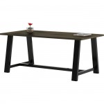 KFI 36x72" Solid Wood Top Midtown Table T3672BMTLFTB