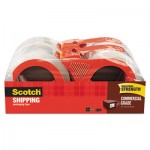 Scotch 3750 Commercial Grade Packing Tape w/Disp, 1.88" x 54.6yds, 3" Core, Clear, 4/PK MMM37504RD
