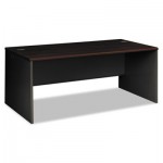 HON 38000 Series Desk Shell, 72w x 36d x 29-1/2h, Mahogany/Charcoal HON38934NS