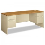 HON 38000 Series Kneespace Credenza, 72w x 24d x 29-1/2h, Harvest/Putty HON38854CL