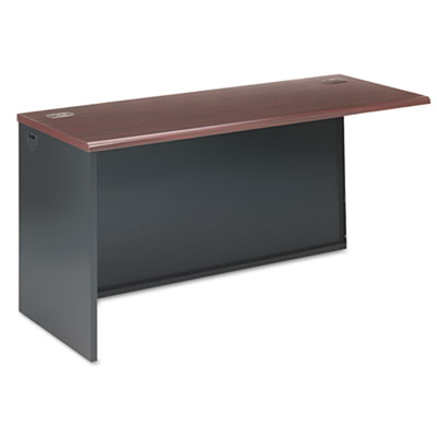 HON H38946L.N.S 38000 Series Return Shell, Left, 60w x 24d x 29-1/2h, Mahogany/Charcoal HON38946LNS