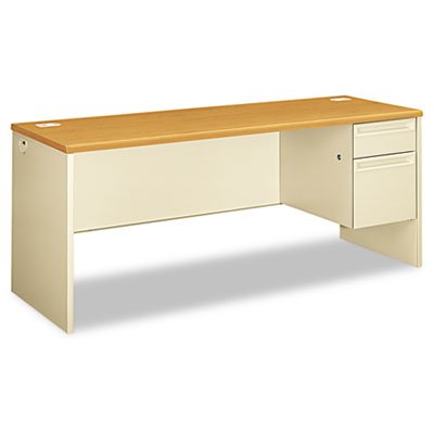 HON 38000 Series Right Pedestal Credenza, 72w x 24d x 29-1/2h, Harvest/Putty HON38856RCL