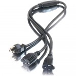 C2G 3ft 16 AWG 1-to-2 Power Cord Splitter (1 NEMA 5-15P to 2 NEMA 5-15R) 29805