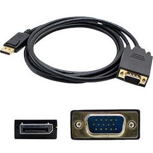 AddOn 3ft (1M) Displayport to VGA Black Adapter - M/M DISPORT2VGAMM3B