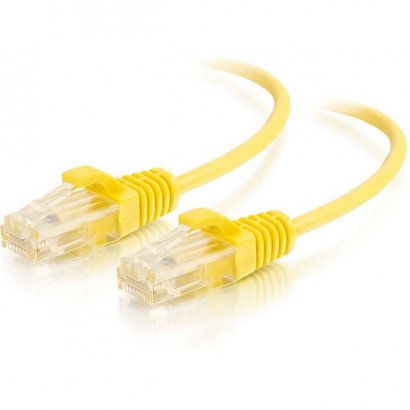 C2G 3ft Cat6 Snagless Unshielded (UTP) Slim Ethernet Network Patch Cable - Yellow 01171