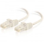 C2G 3ft Cat6 Snagless Unshielded (UTP) Slim Ethernet Network Patch Cable - White 01186
