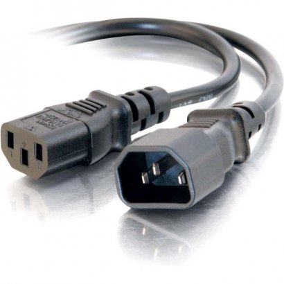 C2G 3ft Computer 18 AWG Power Cord Extension (IEC320C14 to IEC320C13) 03120