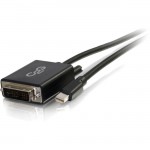 C2G 3ft Mini DisplayPort™ Male to Single Link DVI-D Male Adapter Cable - Black 54334