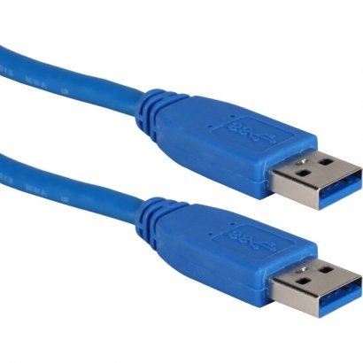 QVS 3ft USB 3.0/3.1 Type A Male to Male 5Gbps Blue Cable CC2229C-03