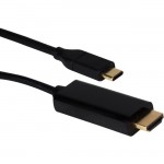 QVS 3ft USB-C / Thunderbolt 3 to HDMI UltraHD 4K/60Hz Video Converter Cable USBCHD-03