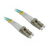 4XEM 3M/10 Ft LC/LC MM Duplex Fiber 50/125 10Gbps "AQUA" PVC Patch Cable 4XFIBERLCLC3M