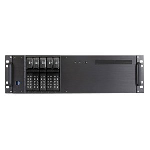 3U Compact 5x3.5" Bay Trayless Hotswap microATX Chassis Black D-350HN-T