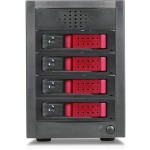 RAIDage 4-bay SAS/SATA 12Gb/s SFF-8644 Trayless Hotswap JBOD Enclosure JAGE5BT4HDRD-DE