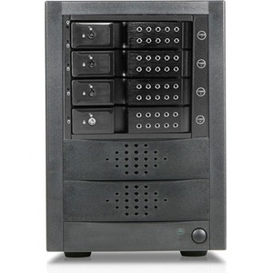 RAIDage 4-bay SAS/SATA 12Gb/s SFF-8644 Trayless Hotswap JBOD Enclosure JAGE5BT4HDBK-DE-P