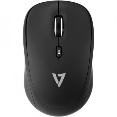 V7 4-Button Wireless Optical Mouse with Adjustable DPI - Black MW100-1N