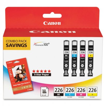 Canon CLI-226 4 Color Value Pack CLI226BCMY