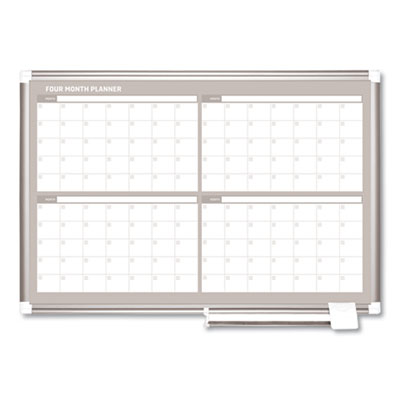 MasterVision 4 Month Planner, 36x24, Aluminum Frame BVCGA03105830