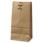 30904 #4 Paper Grocery Bag, 50lb Kraft, Extra-Heavy-Duty 5 x 3 1/3 x 9 3/4, 500