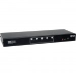 Tripp Lite 4-Port Dual Monitor DVI KVM Switch with Audio and USB 2.0 Hub, Cables included B004-2DUA4