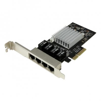 StarTech.com 4-Port Gigabit Ethernet Network Card - PCI Express, Intel I350 NIC ST4000SPEXI