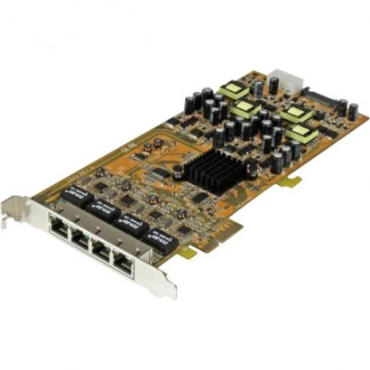 4 Port Gigabit Power over Ethernet PCIe Network Card - PSE / PoE PCI Express NIC ST4000PEXPSE