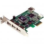 StarTech.com 4-port PCI Express LP USB Adapter Card PEXUSB4DP