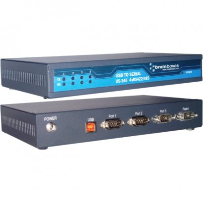 Brainboxes 4-port Serial Hub US-346