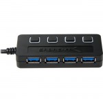 Sabrent 4-Port USB 3.0 Hub with Power Switches HB-UM43