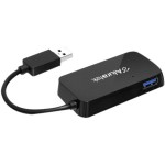 Aluratek 4-Port USB 3.0 SuperSpeed Hub with Attached Cable AUH2304F