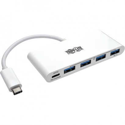 Tripp Lite 4-Port USB 3.1 Gen 1 Portable Hub, USB-C to (x4) USB-A, with USB-C